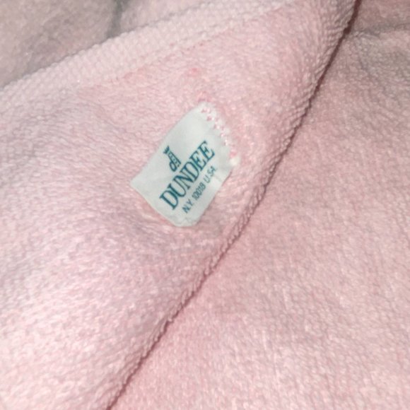 2 Vintage 1980s Floral Pink Towels Bath and Hand - Picture 5 of 9